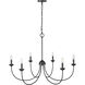 Huxley 6 Light 29 inch Matte Black Chandelier Ceiling Light